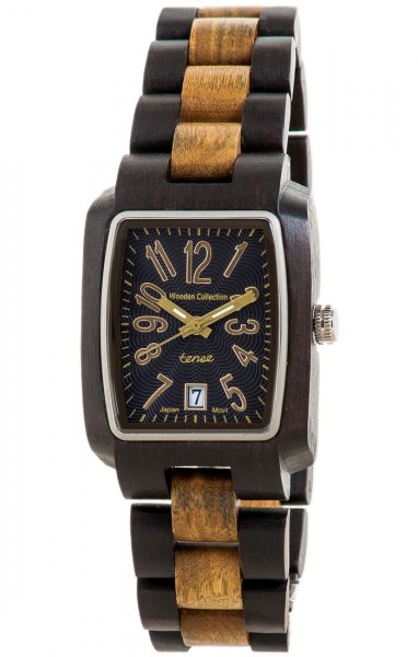 Holzuhr: Mens Timber Leadwood Greenwood