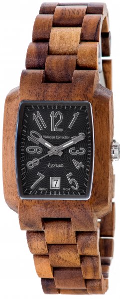 Holzuhr: Mens Timber Walnussholz