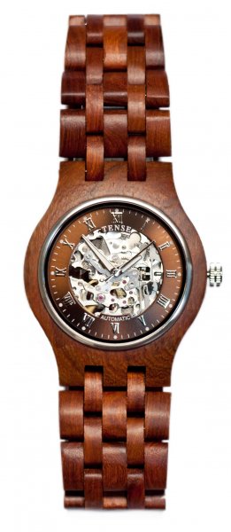 Holzuhr: TENSE Columbia Automatik S