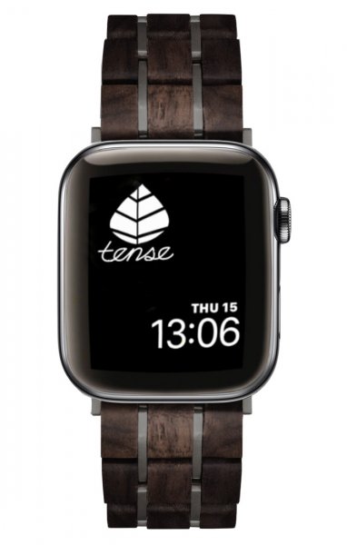 TENSE // Holz Armband für Apple Watch Leadwood / Dark