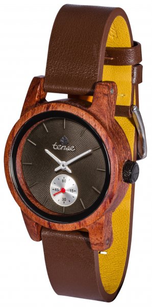 Holzuhr: Womens Leather Hampton Katalox
