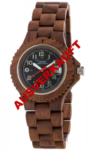 Holzuhr: Mens Compass Walnussholz
