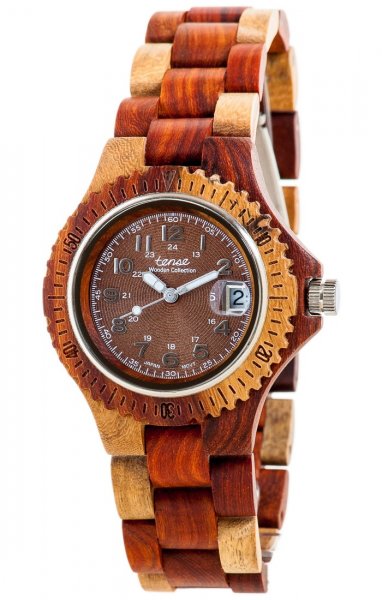 Holzuhr: Womens Compass mehrfarbiges Katalox