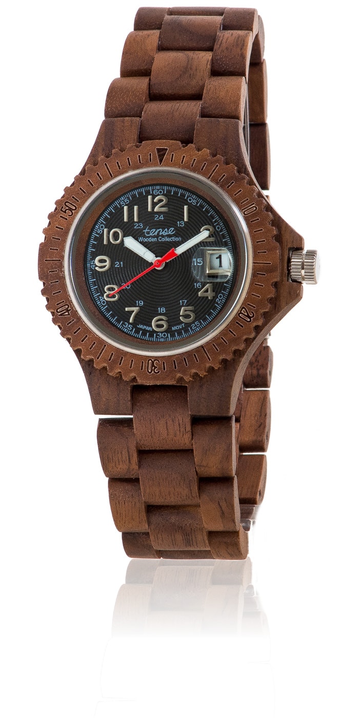 Tense-Holzuhren-Herrenkollektion-Compass-Armbanduhren-aus-Holz