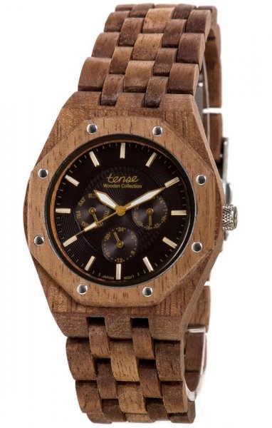 Holzuhr: Mens Washington Walnussholz