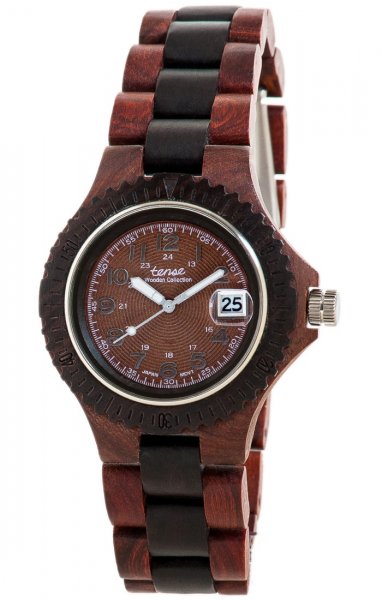 Holzuhr: Mens Compass Katalox Leadwood