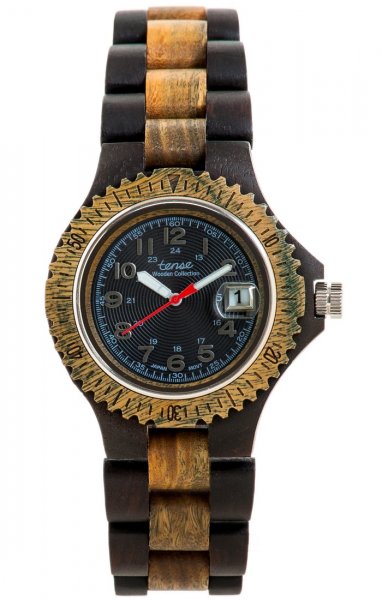 Holzuhr: TENSE Compass DG