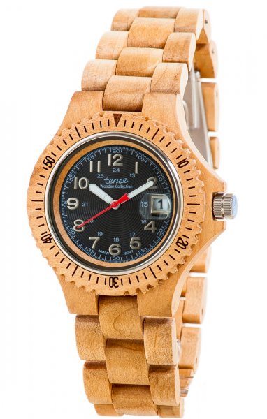 Holzuhr: Mens Compass Ahornholz