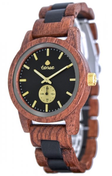 Holzuhr: Mens Hampton Katalox Leadwood