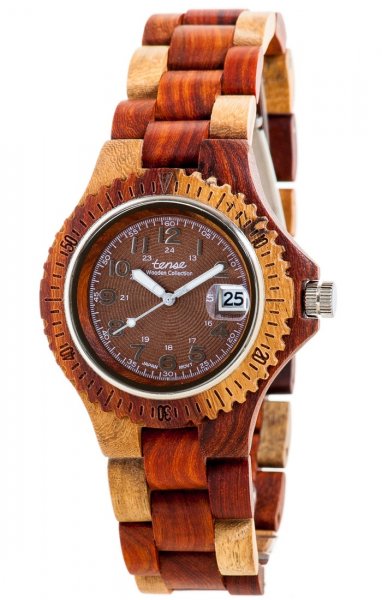 Holzuhr: Mens Compass mehrfarbiges Katalox
