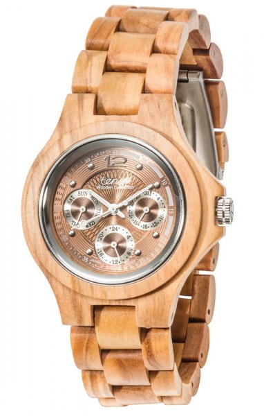 Holzuhr: Mens Northwest Olivenholz