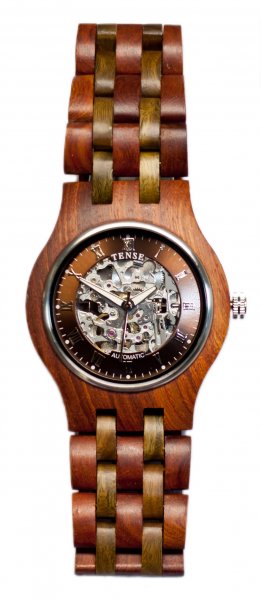 Holzuhr: TENSE Columbia Automatik SG